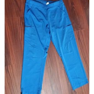 WONDERWINK women's Medical Scrub pants POLY  Blue XL Spread Good Cheer